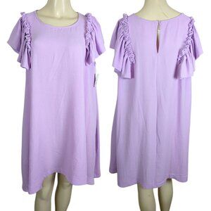 Haptics by Holly Harper Lavender Ruffle cap Sleeve Tent Dress Summer Dress sz‎ S